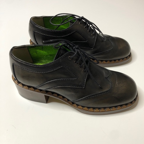 Dennis Comeau Shoes - NWOT DENNIS COMEAU leather wooden Oxford shoes 37